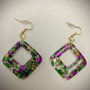 Mardi Gras earrings